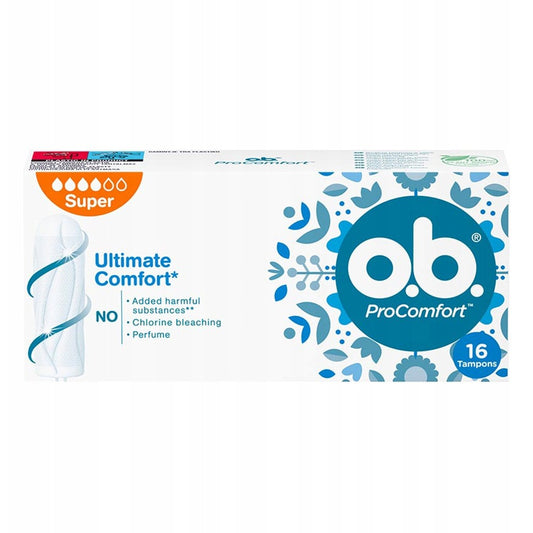 O.B. ProComfort - Tampons - Ultimate Comfort - 4 Super - 16 Stuks