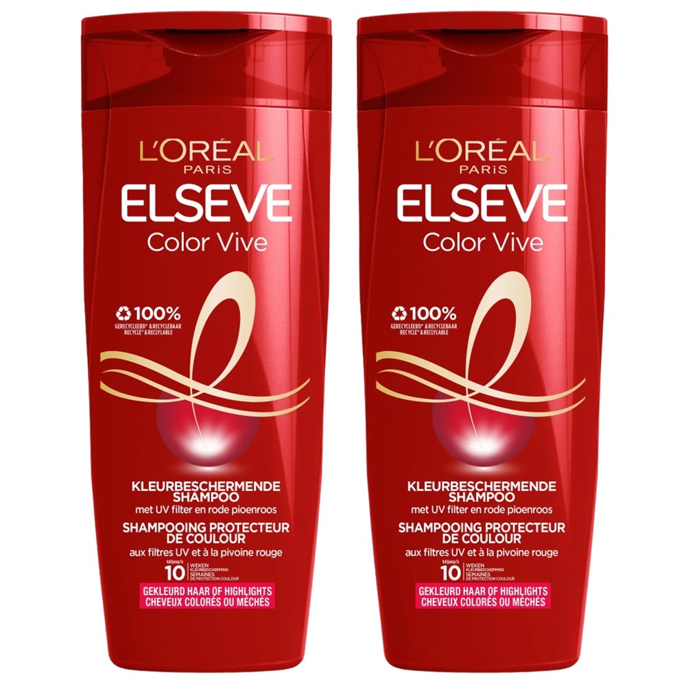 L'Oreal Elseve - Shampoo - Color Vive - Color Protection - 2x250ml