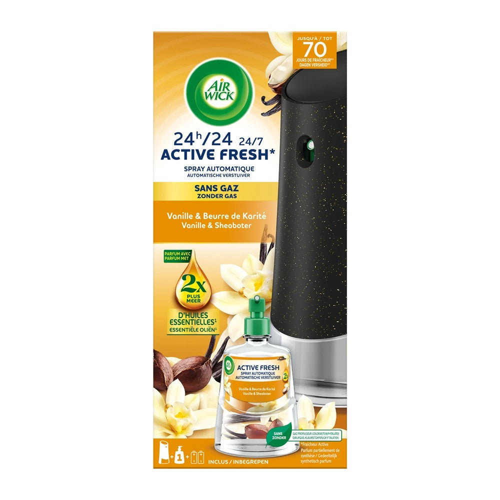 Air Wick - Elektrisch Luchtverfrisser - Starterset - Active Fresh - Vanilla & Shea Butter - 228ml