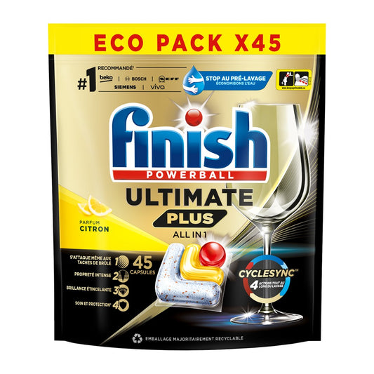 Finish Powerball - Vaatwas - Capsule - Ultimate Plus - All-in 1 - Citron - 45Wb
