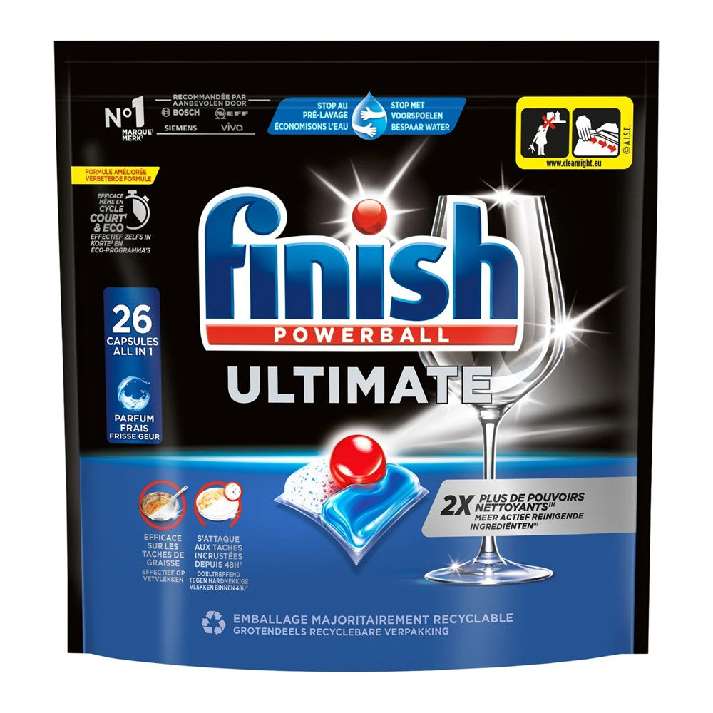 Finish Powerball - Vaatwas - Capsule - Ultimate - All-in 1 - Frisse Geur - 26Wb/335.4g
