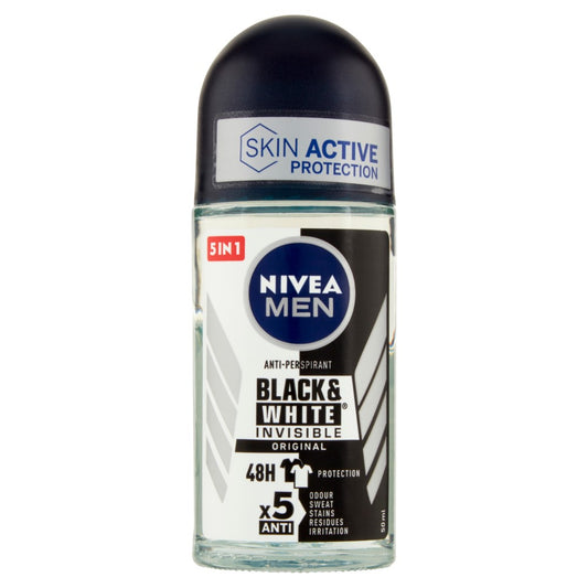 Nivea Men - Deodorant - Roller - Black & White Invisible - Original - 50ml