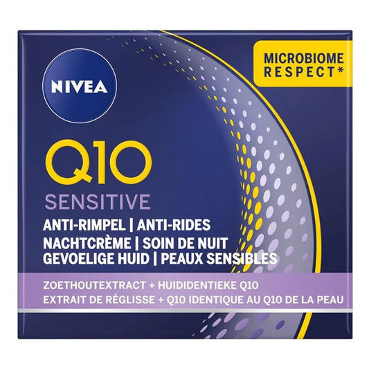 Nivea - Nachtcreme - Q10 Sensitive - Anti-Rimpel - Gevoelige Huid - 50ml