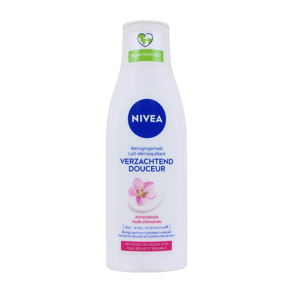 Nivea - Reiniginsmelk - Amandelolie - Droge Huid - 200ml
