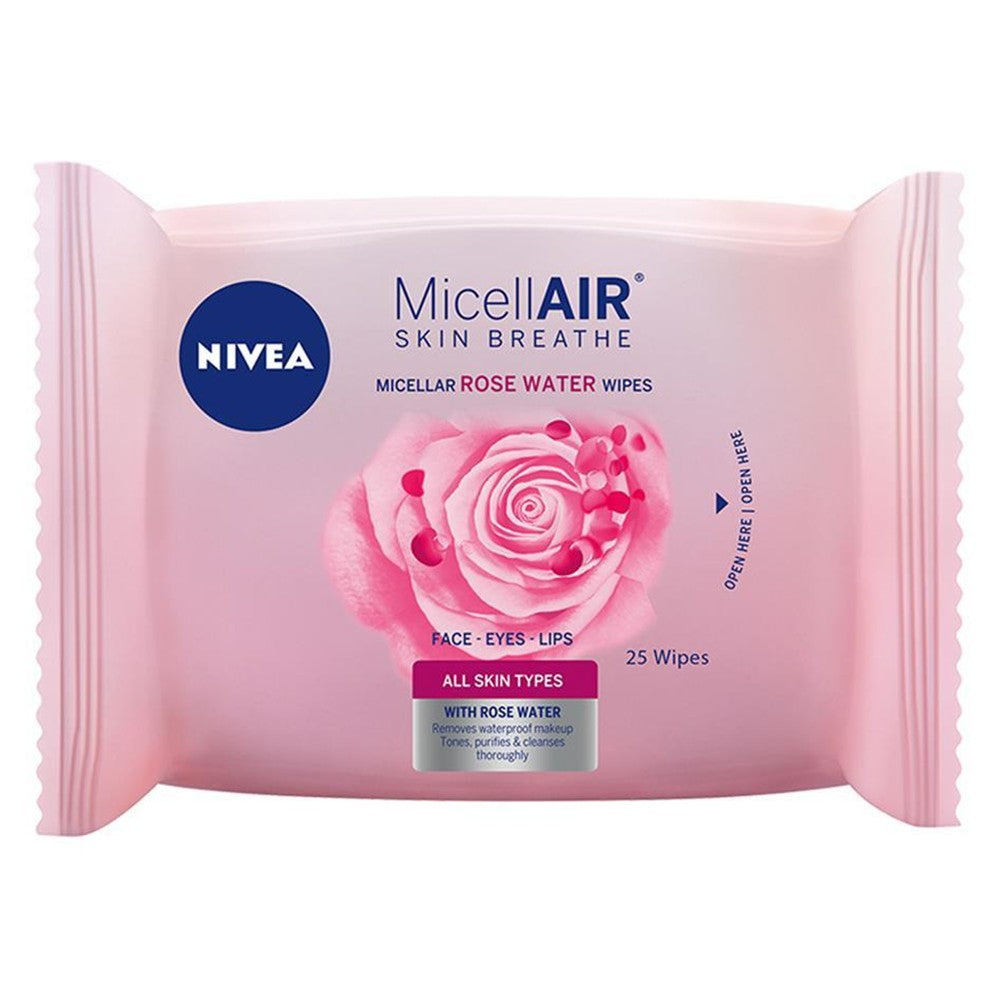 Nivea - Reinigingsdoekjes - Micellair  - Rose Water - 25st.