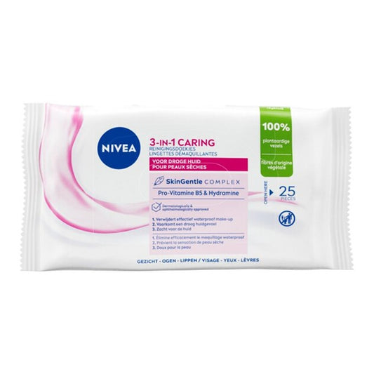 Nivea - Gezichtsreiniging - Doekjes - 3in1 - Caring - 40 Stuks