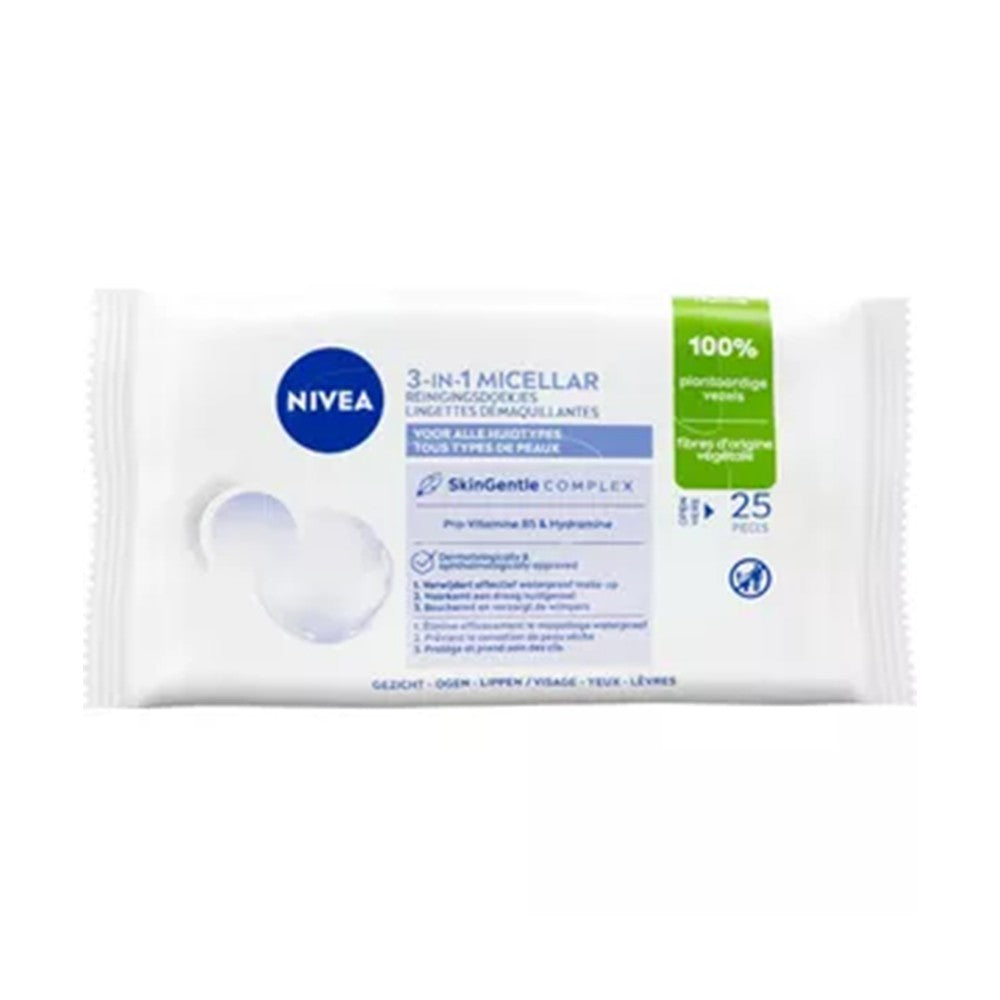 Nivea - Reinigingsdoekjes - 3-in-1 Micellar - 25 Stuks