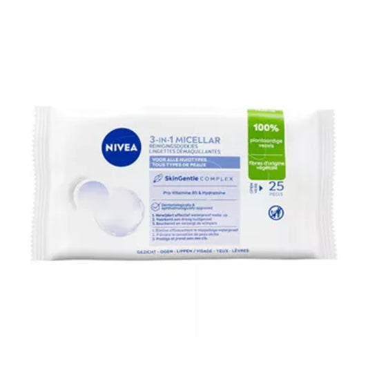 Nivea - Reinigingsdoekjes - 3-in-1 Micellar - 25 Stuks