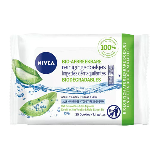 Nivea - Reinigingsdoekjes - Bio Aloe Vera - 25 Stuks