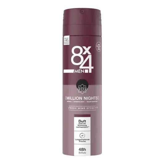 8x4 - Deodorant - Spray - Million Nights - 150ml