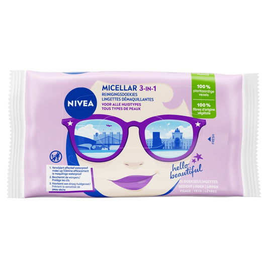 Nivea - Reinigingsdoekjes - Micellar - Alle huidtypes - 25 Stuks