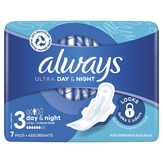 Always - Maandverband - 3 Day & Night - Ultra Day & Night - Multi Protection - 7 Stuks