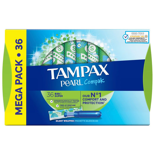 Tampax Compak - Tampons - 3 Super - Pearl - 3in1 - 36 Stuks