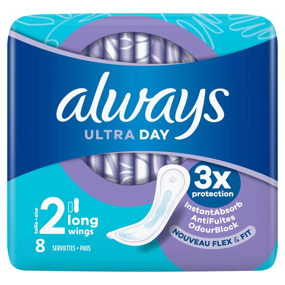 Always - Maandverband - 2 Long With Wings - Ultra Day - 8 Stuks