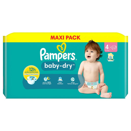 Pampers Baby-Dry - Luiers - Size 4 - 9-14kg - 58 Stuks