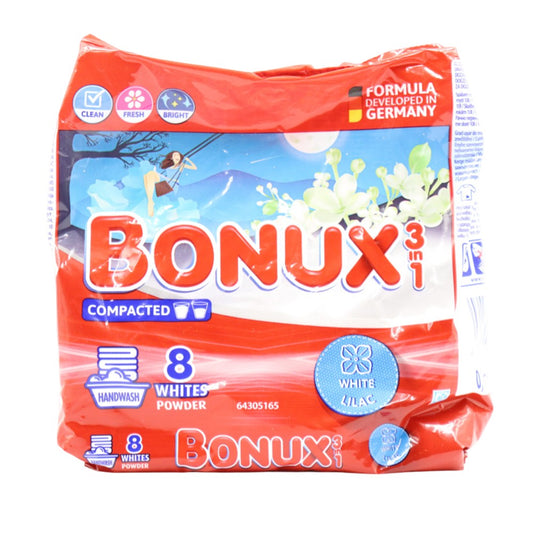 Bonux - Wasmiddel - Poeder - 3in1 - White Lilac - 8Wb/400g