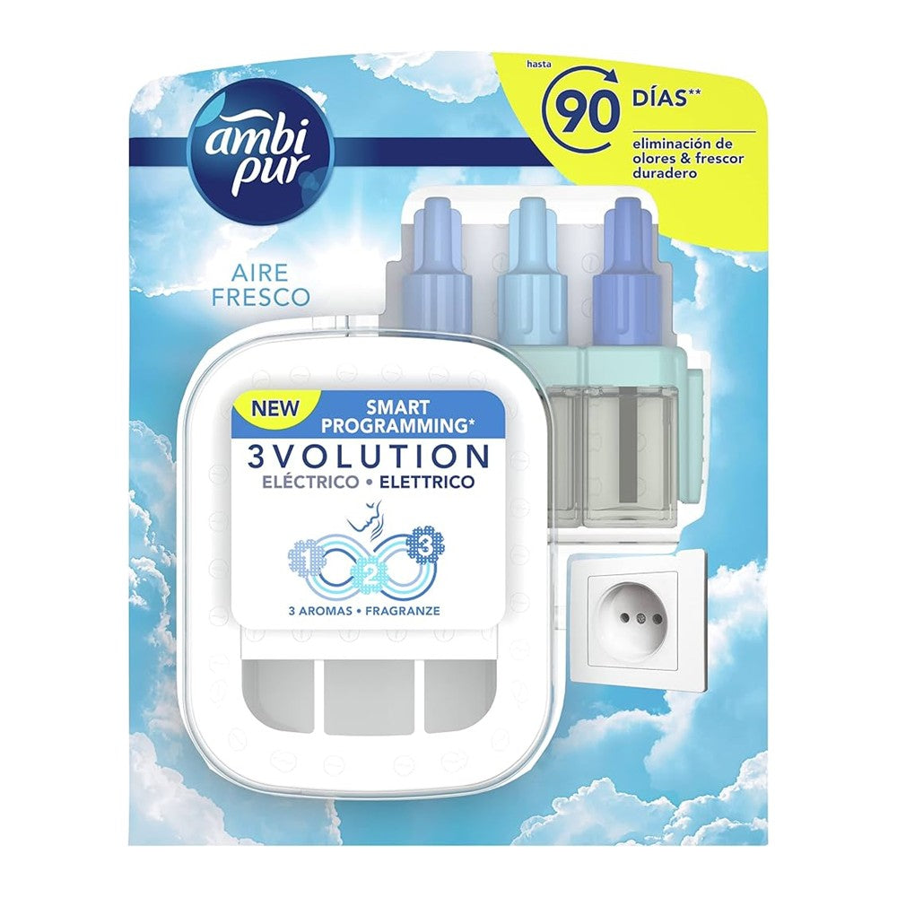Ambi Pur - Elektrisch Luchtverfrisser - Starterset - 3 Volution - Plug - Sky - 21ml