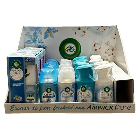 Air Wick - Display - Luctverfrisser - Spray + Navulling + Starterset - 5 Assortimenten - 19 Stuks