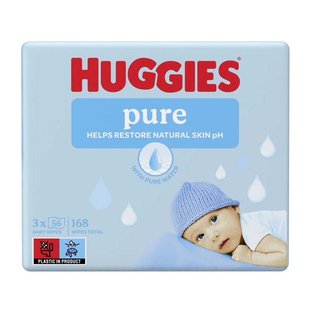 Huggies - Babydoekjes - Pure - 3 x 56 Stuks