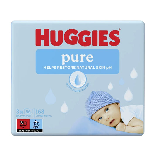Huggies - Babydoekjes - Pure - 3 x 56 Stuks