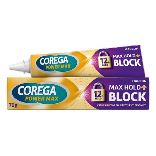 Corega - Kunstgebitverzorging - Pasta - Power Max - Hold + Block - Seal - 70g