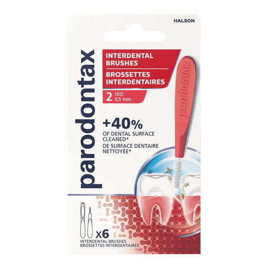 Parodontax - Interdentaalborsteltjes - Size 2 - 0,5mm - 40% More Dental Cleaned - 6 Stuks