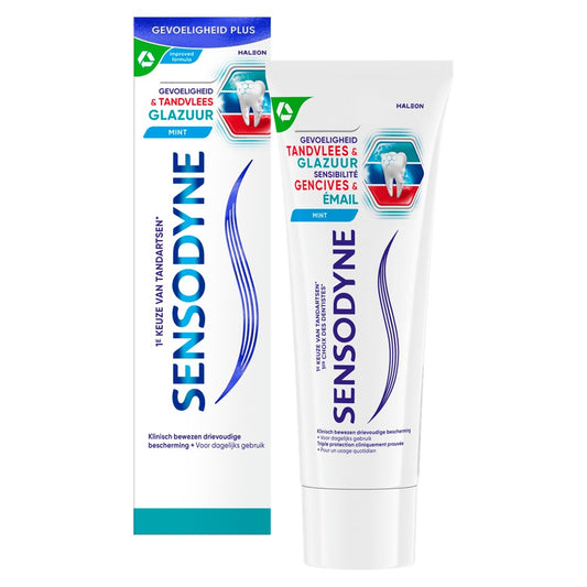 Sensodyne - Tandpasta - Gevoeligheid & Tandvlees Glazuur - Mint - 75ml