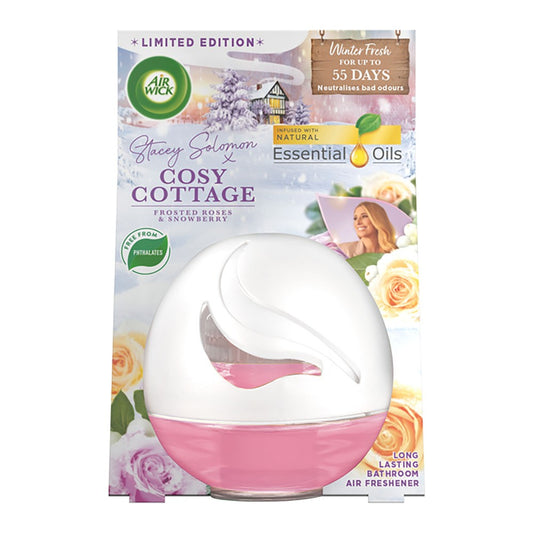 Air Wick Essential Oils - Luchtverfrisser - Decosphere - Cosy Cottage - Frosted Roses & Snowberry - 75ml