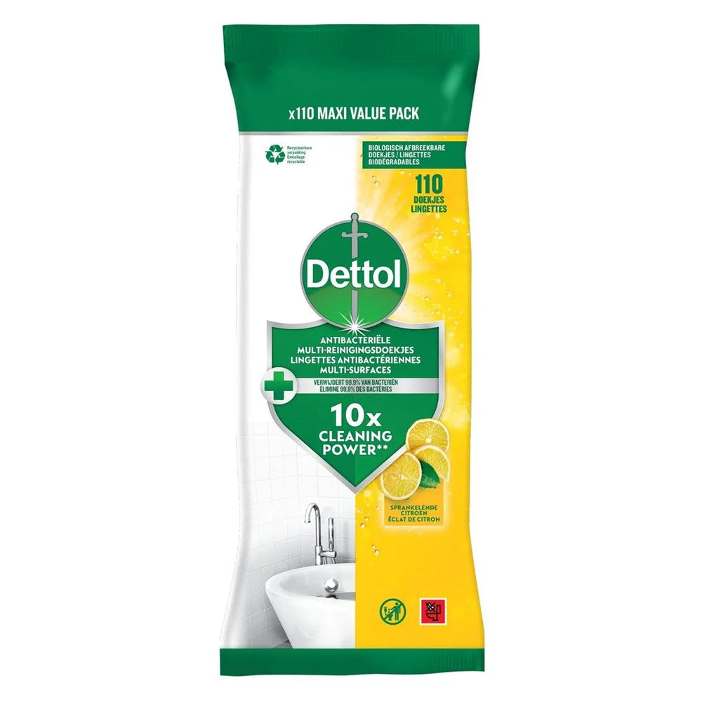 Dettol - Allesreiniger - Doekjes - Citroen - 110 Stuks