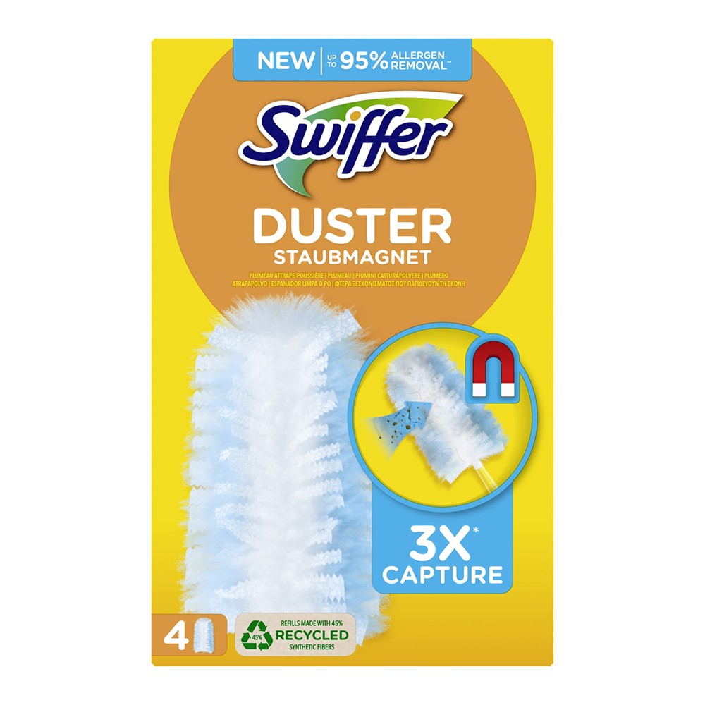 Swiffer - Duster - Navulling - Staubmagnet - 3x Capture - 4 Stuks