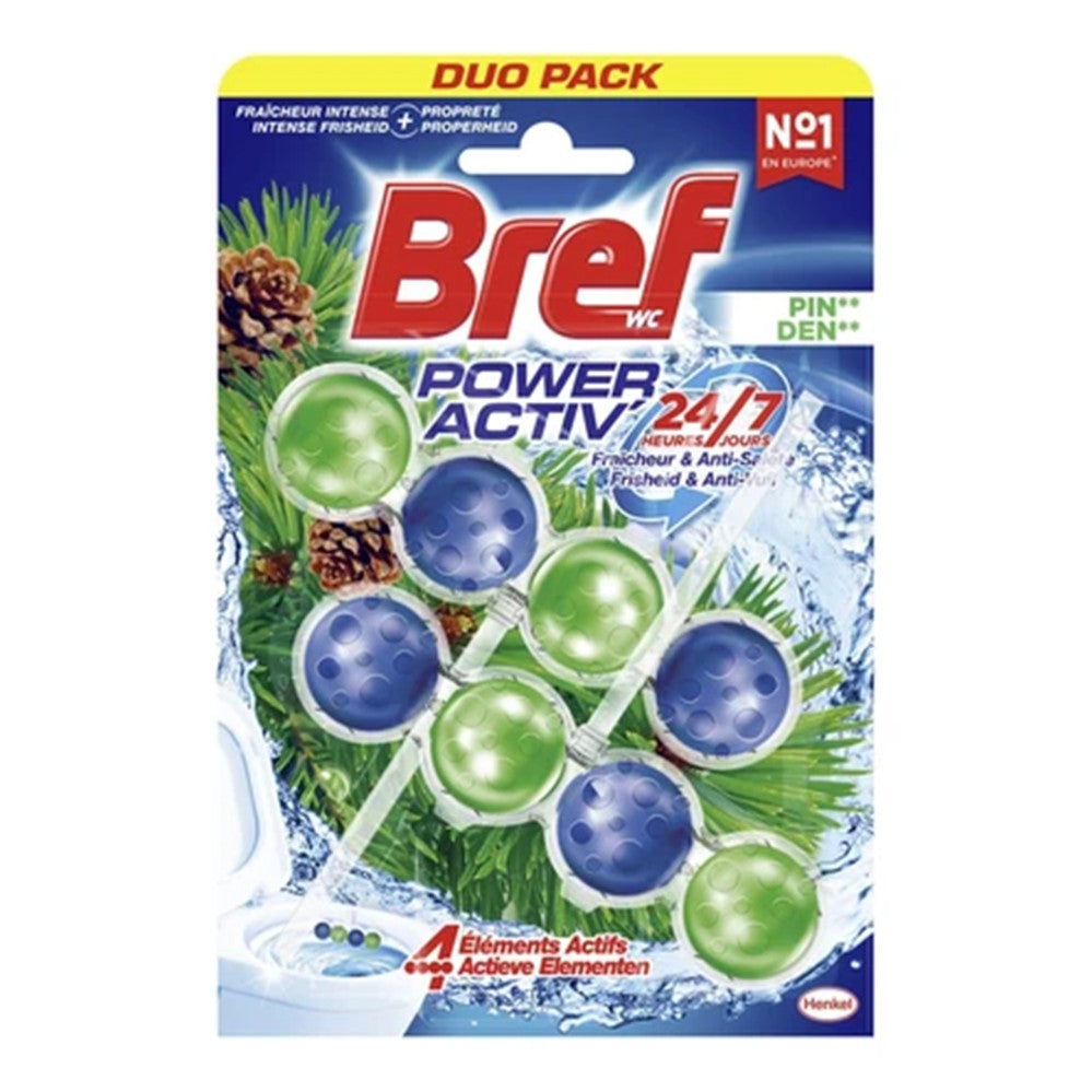 Bref - Toiletblok - Power Active - Pine - 2x50g