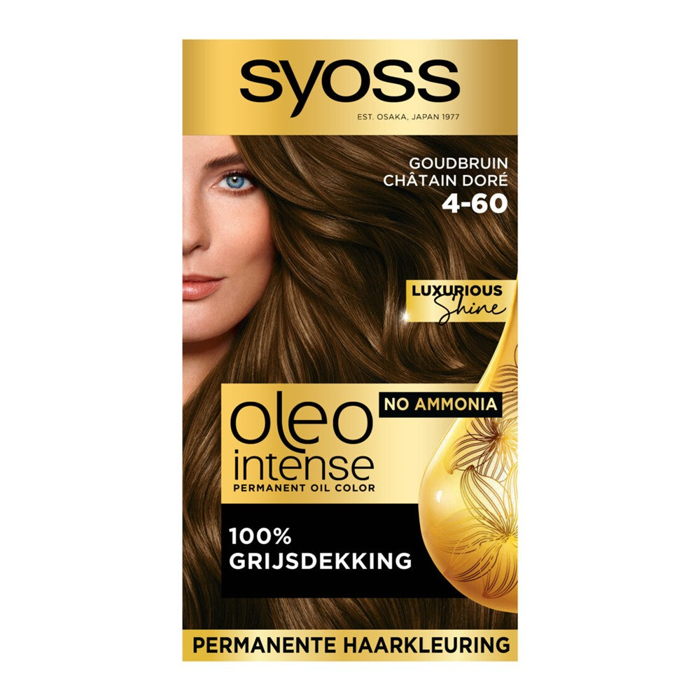 Syoss - Haarverf - Oleo Intense - Goud Bruin - Nr. 4-60 - 1 Stuk