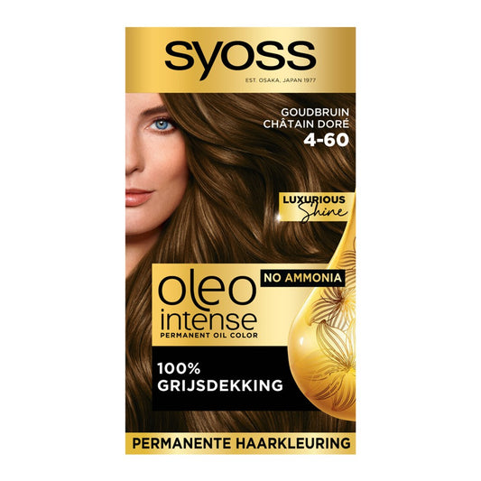 Syoss - Haarverf - Oleo Intense - Goud Bruin - Nr. 4-60 - 1 Stuk