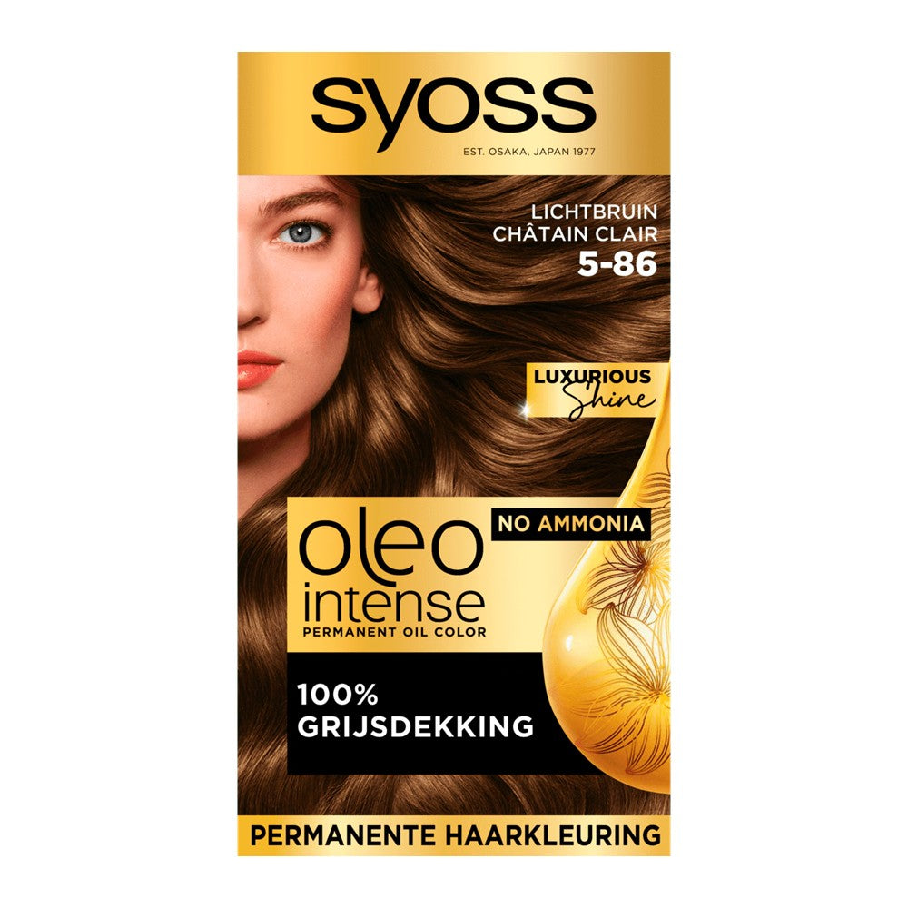 Syoss - Haarverf - Oleo Intense - Licht Bruin - Nr. 5-86 - 1 Stuk