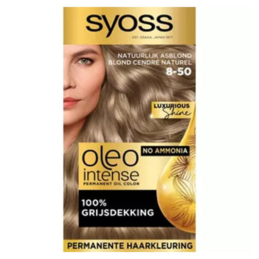 Syoss - Haarverf - Oleo Intense - Natuurlijk Asblond - 8_50 - 1 Stuk