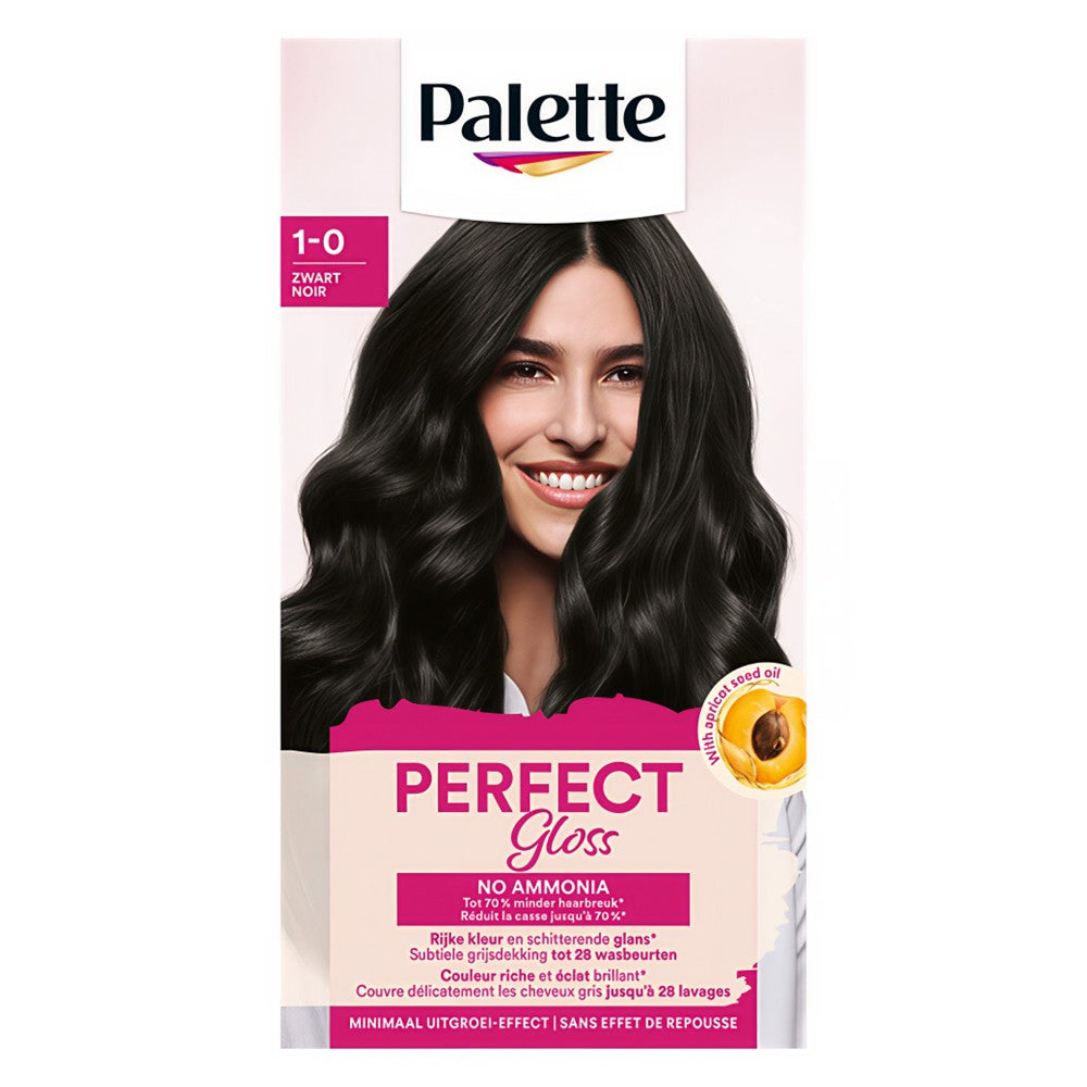 Palette - Haarverf - Perfect Gloss - 1-0 - Zwart Noir - 1 Stuk