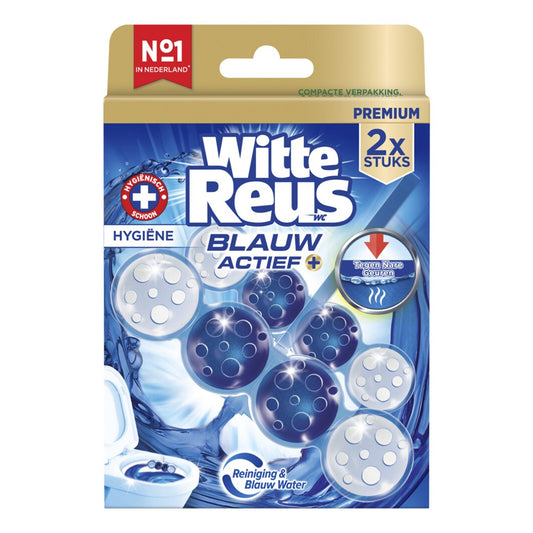 Witte Reus - Toiletblok - Blauw Actief - Reiniging & Blauw Water - 2x50g