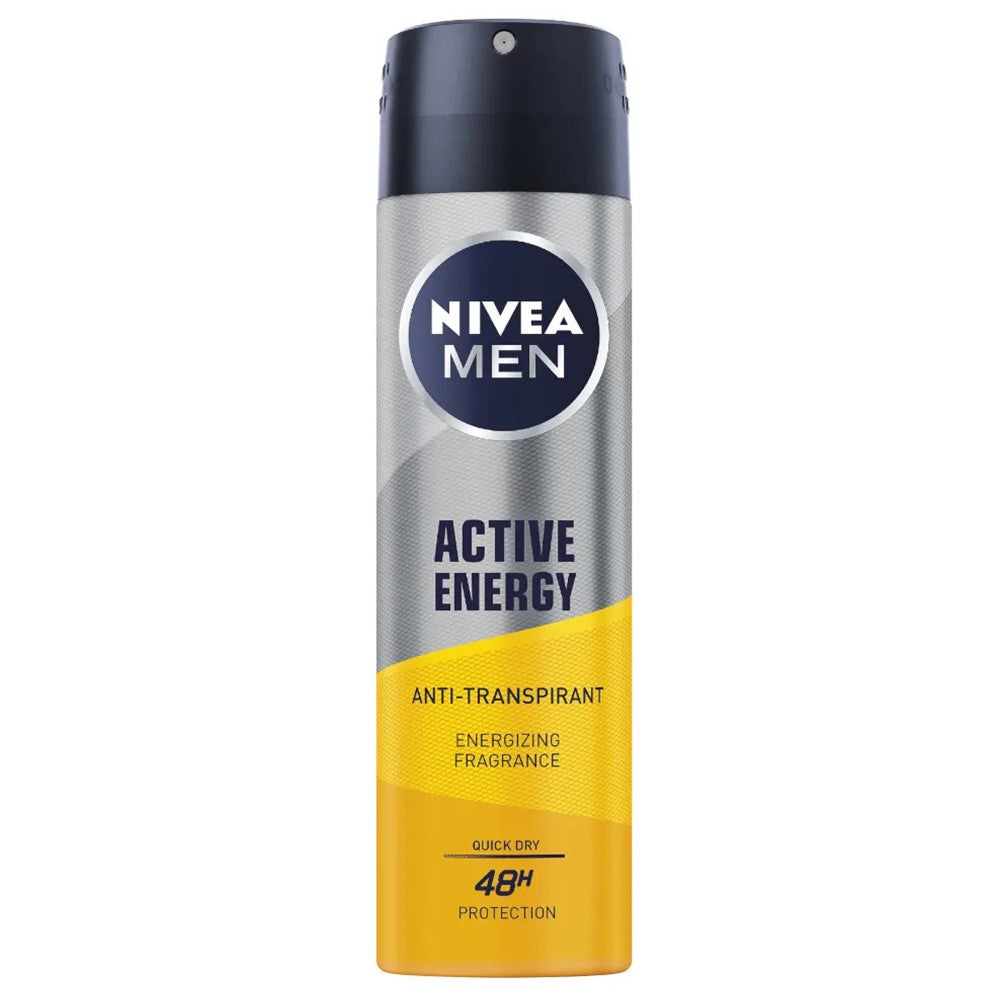 Nivea Men - Deodorant - Spray - Active Energy - Energizing Fragrance - 150ml