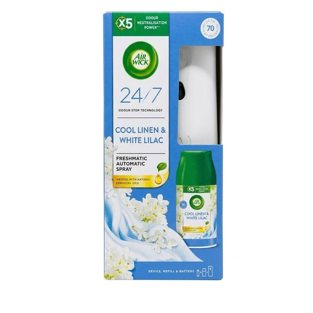 Air Wick - Luchtverfrisser - Starterset - Cool Linen & White Lilac - 250ml