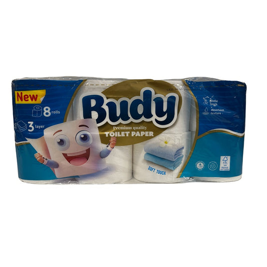 Budy - Toiletpapier - Soft Touch - 3 Laags - 8 Rollen