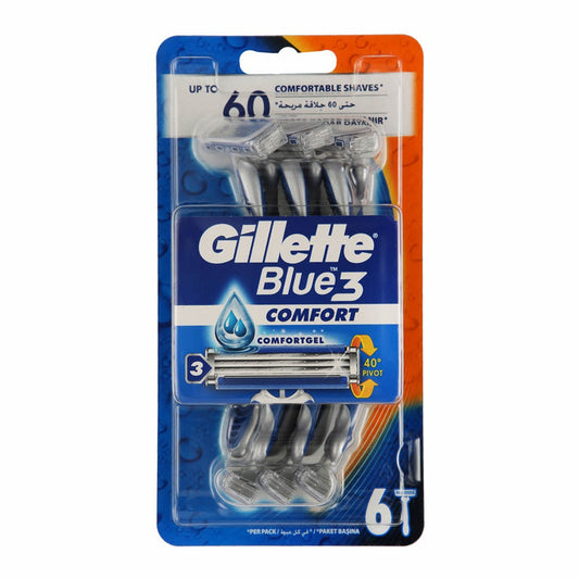 Gillette Blue3 - Scheermesjes - 3 Messen - Comfort - 6 Stuks