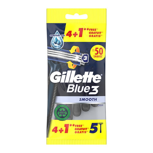 Gillette Blue3 - Scheermesjes - 3 Messen - Smooth - 5 Stuks