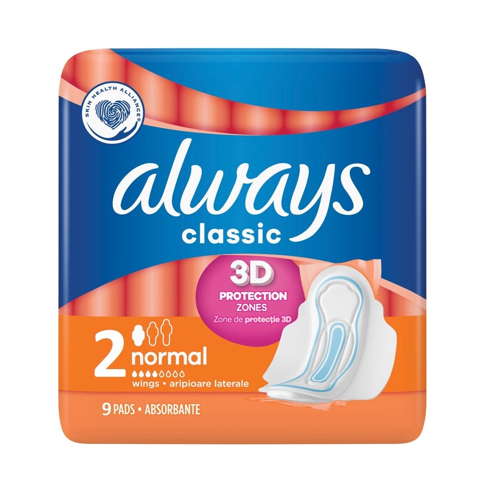 Always - Maandverband - 2 Normal - Classic - 9 Stuks