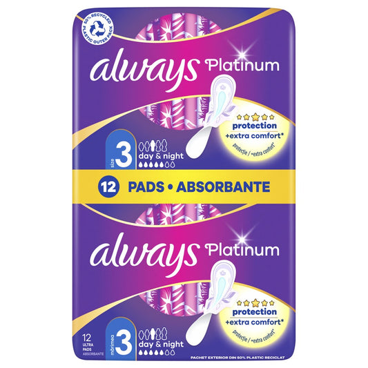 Always - Maandverband - 3 Day & Night - Platinum - Comfort & Protection - 12 Stuks