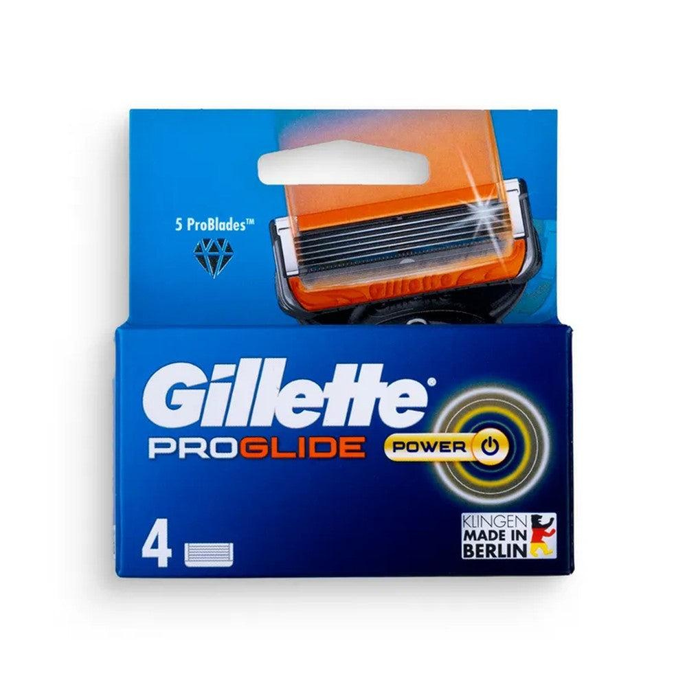 Gillette - Scheermesjes - 5 Messen - Pro Glide - Power - 4 Stuks