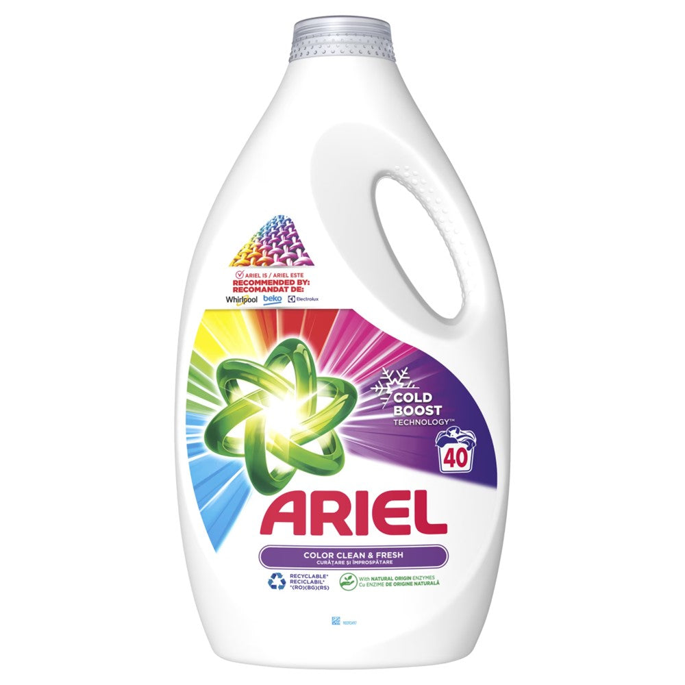 Ariel - Wasmiddel - Vloeibaar - Color - Clean & Fresh - 40Wb/2200ml