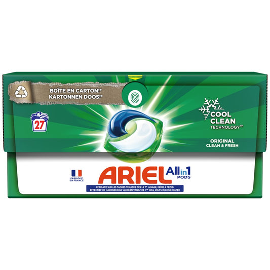 Ariel - Wasmiddel - Pods - All-in 1 Pods - Original - Clean & Fresh - 27Wb/602.1g