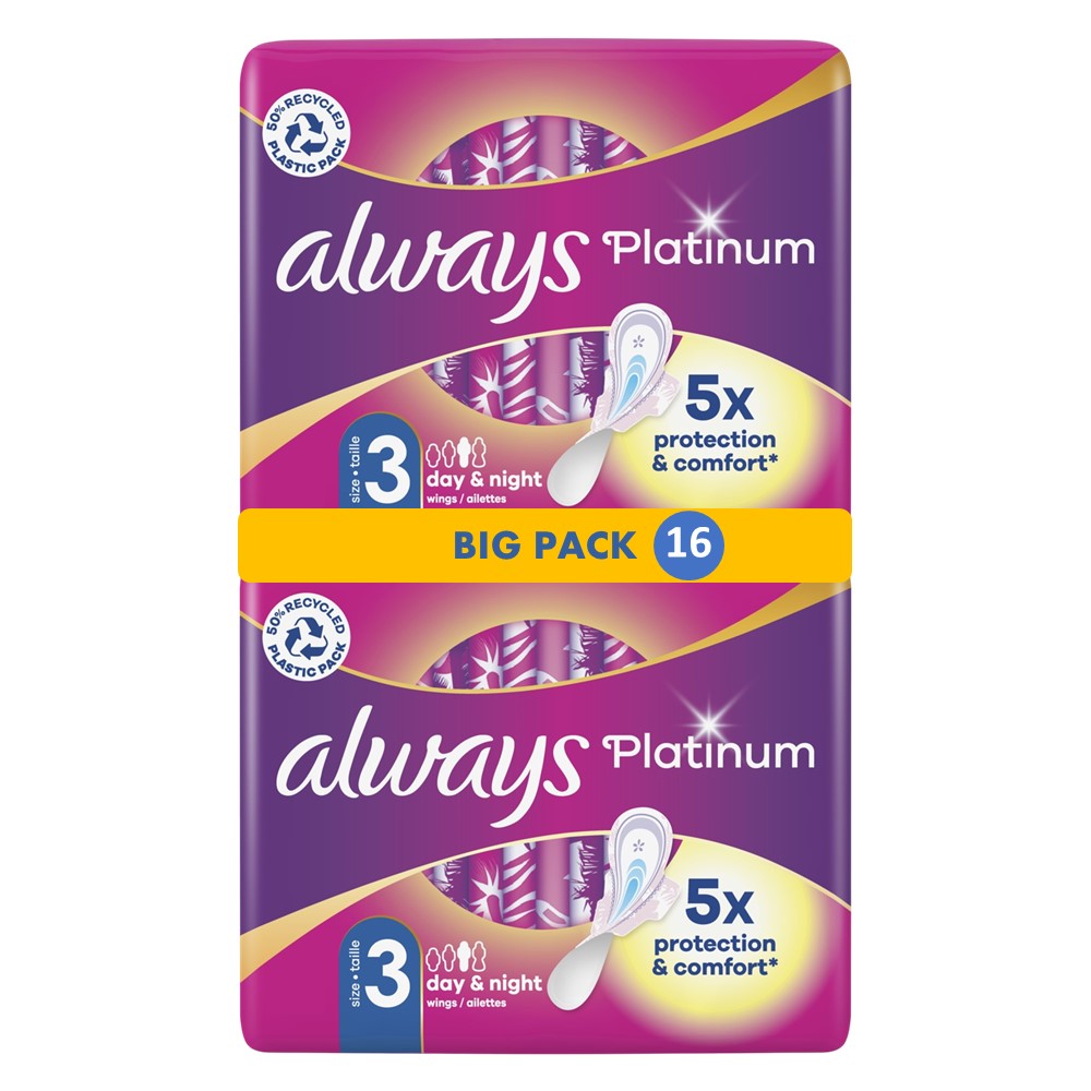 Always - Maandverband - 3 Day & Night - Platinum - 5x Protection & Comfort - 16 Stuks