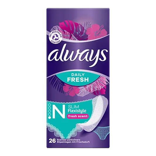 Always Daily Fresh - Inlegkruisjes - 1 Normal - Slim - Fresh Scent - 26 Stuks