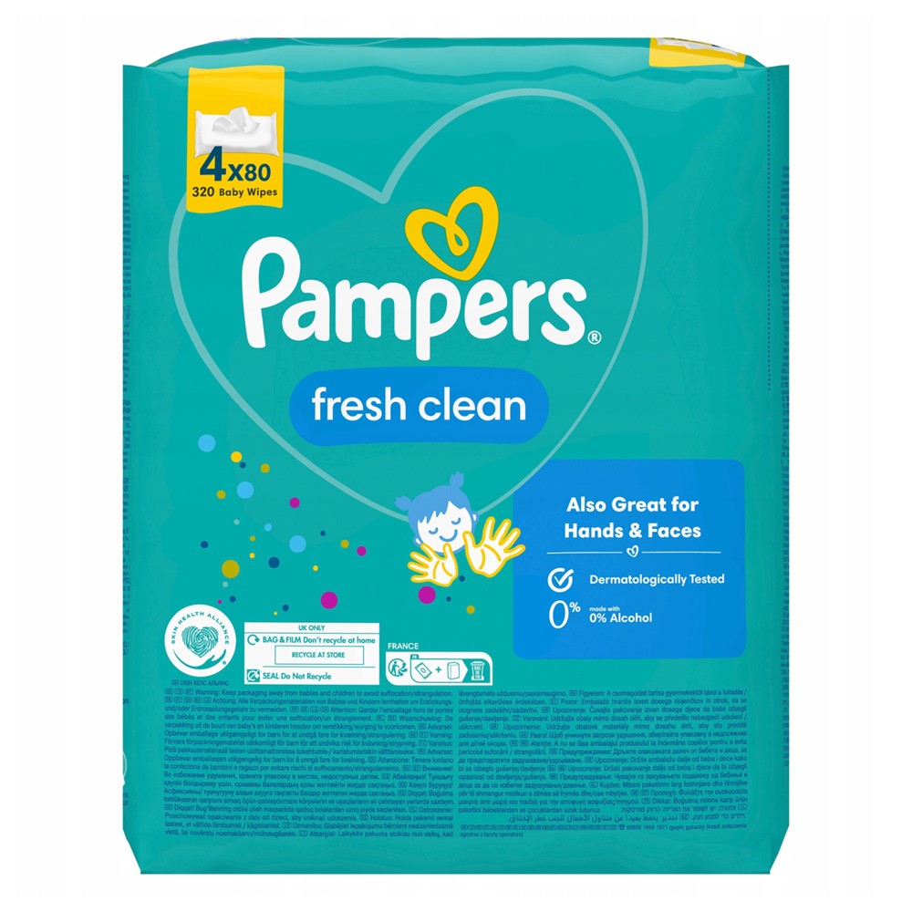 Pampers - Babydoekjes - Fresh Clean - 4x80 Stuks